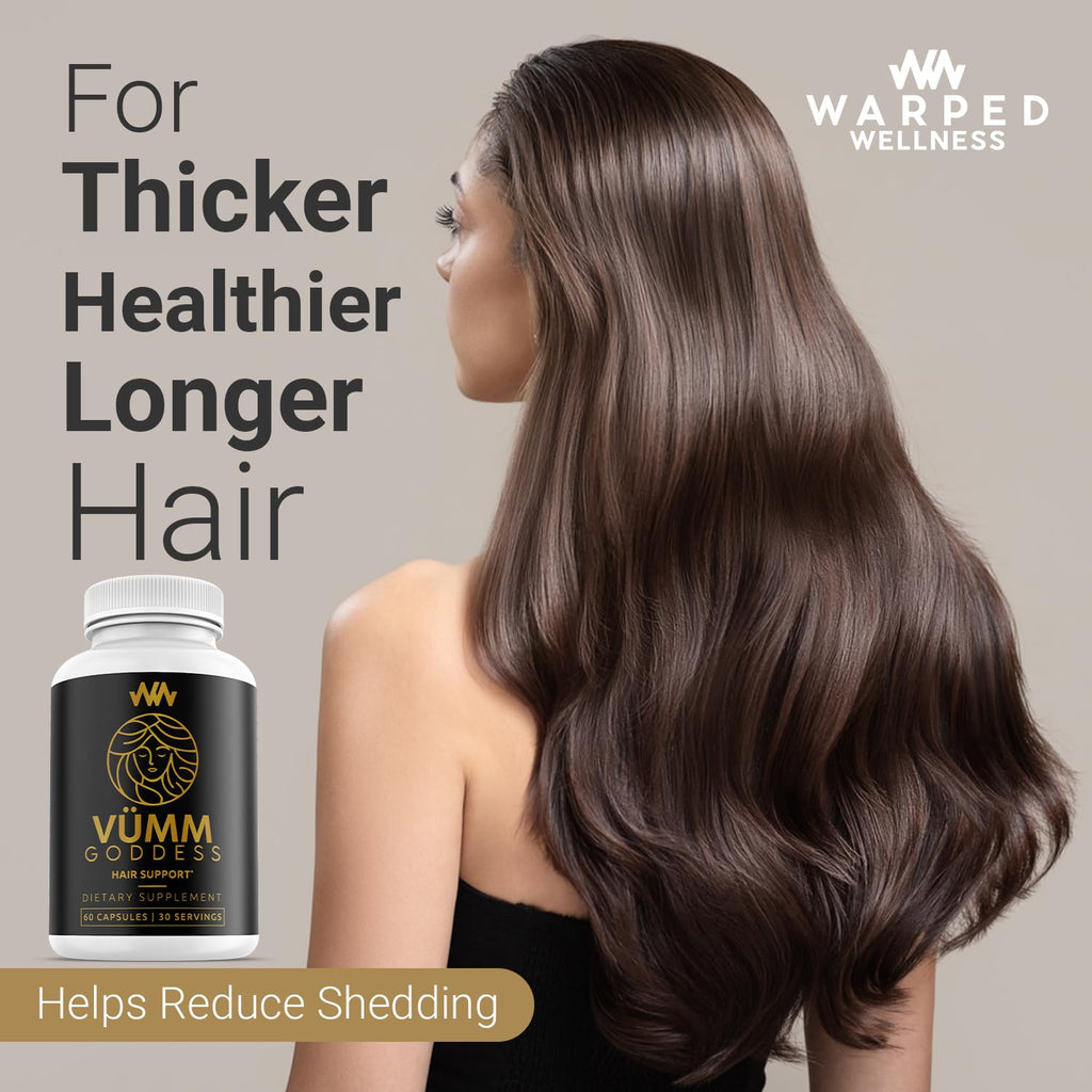 Vümm Goddess by Warped Wellness – Women’s Hair Growth Supplement