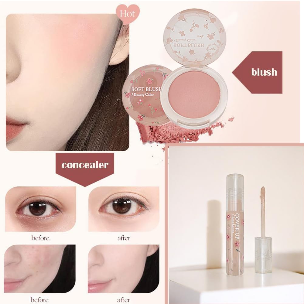 Wasaiggon 8-Piece Makeup Kit Gift Box – Lipsticks, Eyeshadow, Concealer & More