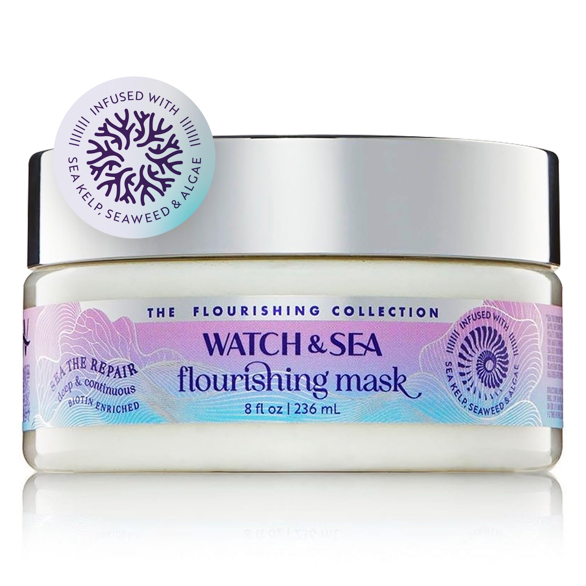 Watch & Sea Deep and Continuous Flourishing Hair Mask – Deep Conditioning for All Hair Types (8 oz)