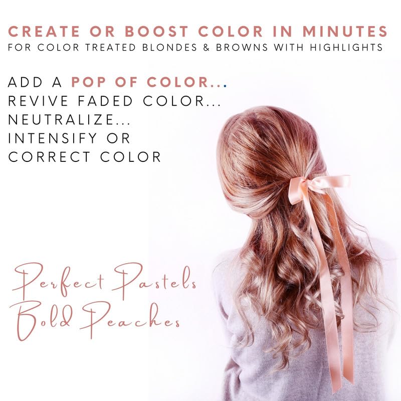 Watercolors Intense Color Depositing Shampoo – Peach, 8.5 oz | Semi-Permanent Hair Color