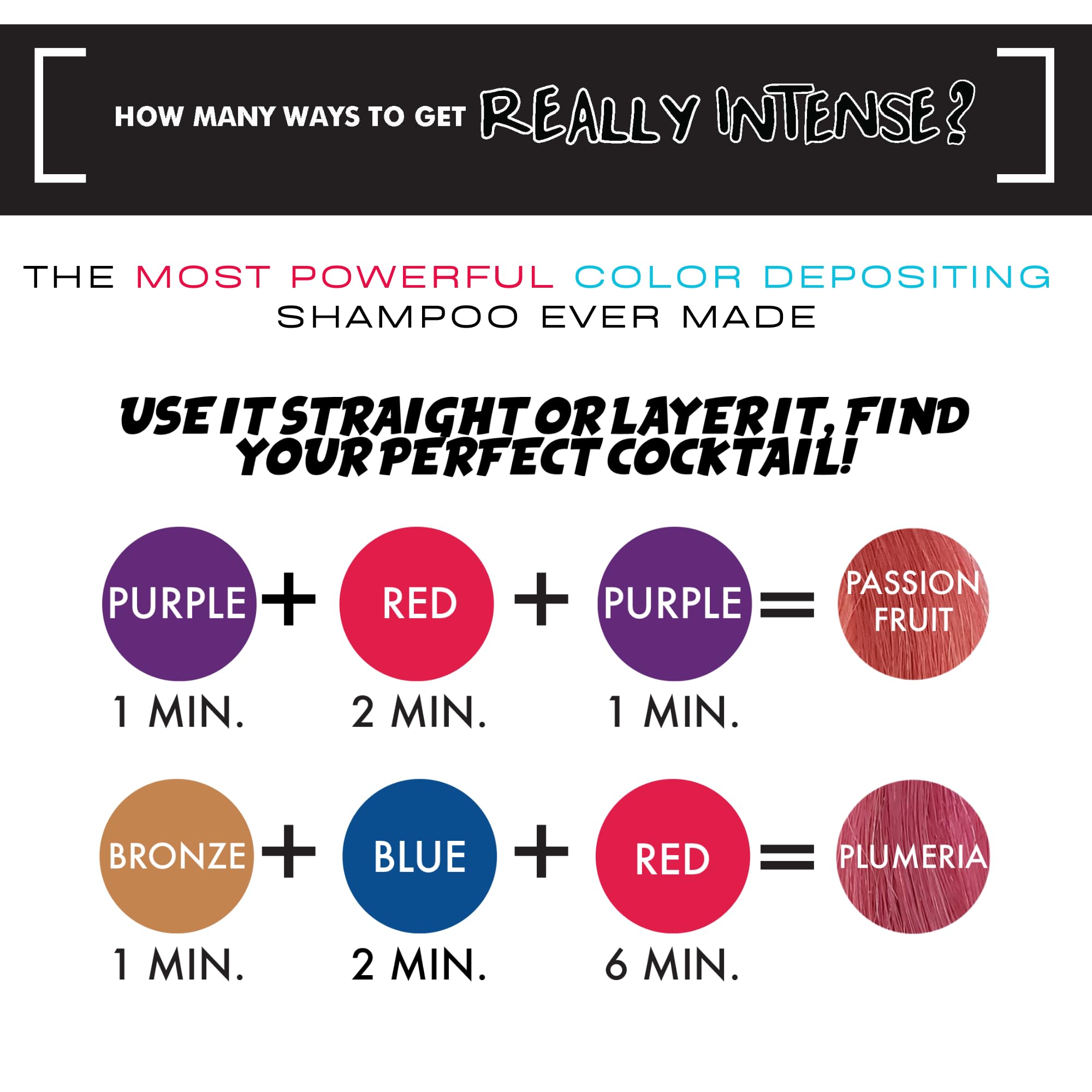 Watercolors Intense Color Depositing Shampoo – Sulfate & Paraben Free, Red 8.5 oz (Pack of 3)