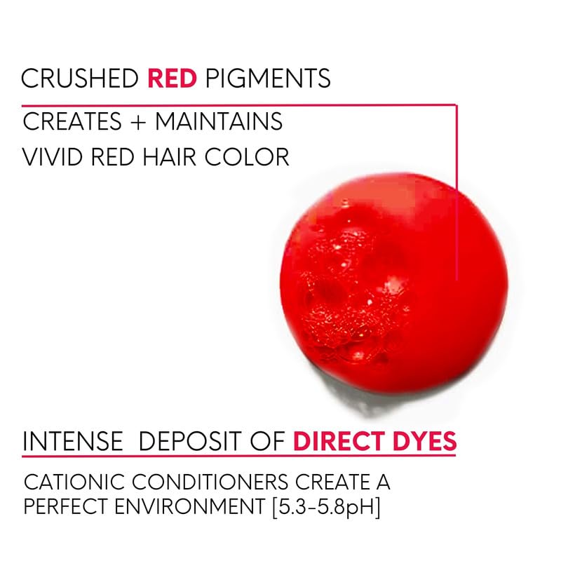 Watercolors Intense Color Depositing Shampoo – Red, 8.5 oz | 3-in-1 Color Refresh