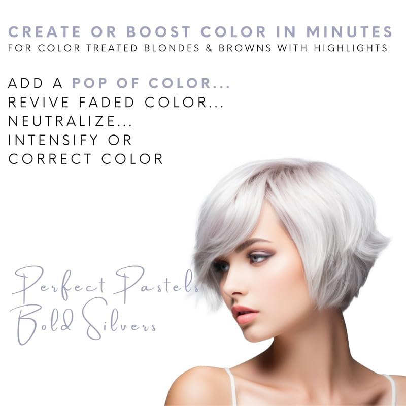 Watercolors Silver Intense Metallic Color Depositing Shampoo – 33.8 oz | Color-Depositing, Paraben & Sulfate Free