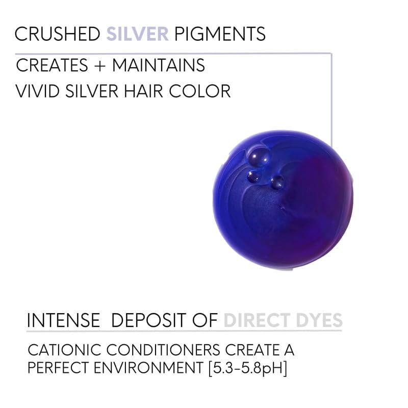 Watercolors Silver Intense Metallic Color Depositing Shampoo – 33.8 oz | Color-Depositing, Paraben & Sulfate Free