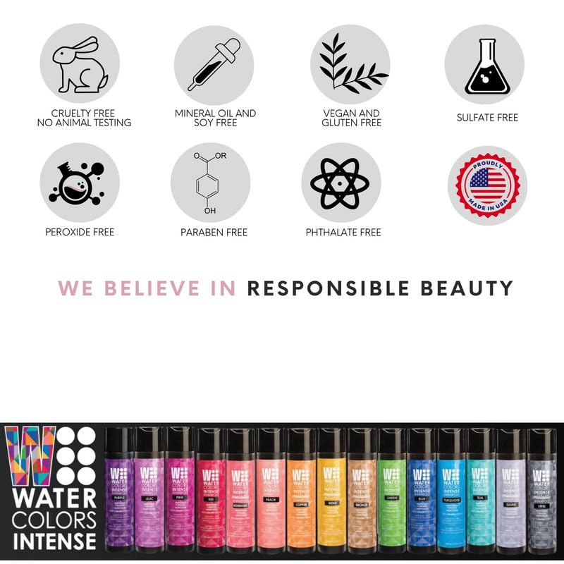 Watercolors by Tressa INTENSE 3-in-1 Color Depositing Shampoo Teal – 8 oz