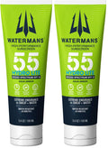 WATERMAN'S Hyrdo Lite SPF 55 Broad Spectrum Reef Safe Sunscreen for Face and Body – Fragrance-Free, Oxybenzone Free, 3.4oz (Pack of 2)