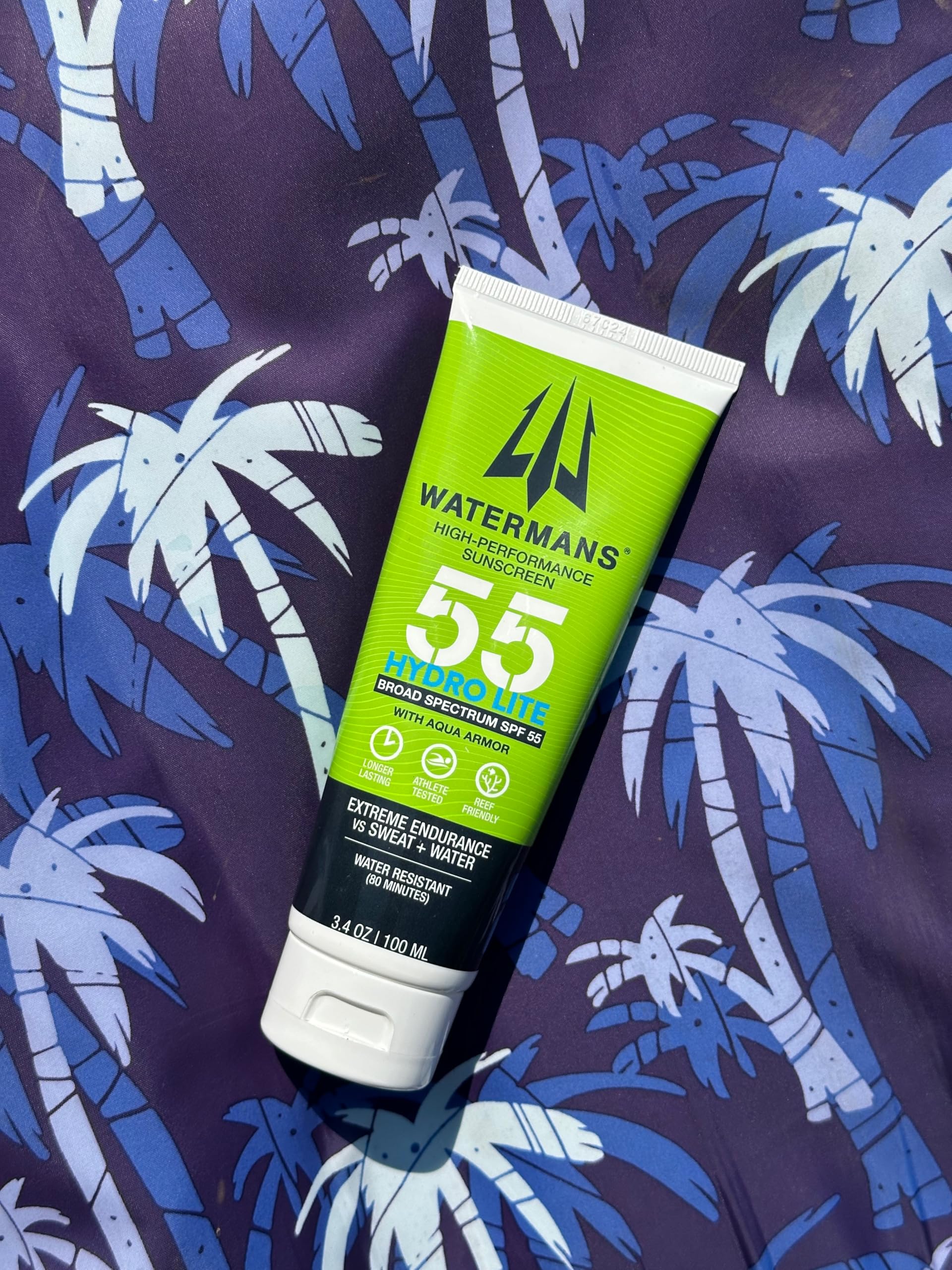 WATERMAN'S Hyrdo Lite SPF 55 Broad Spectrum Reef Safe Sunscreen for Face and Body – Fragrance-Free, Oxybenzone Free, 3.4oz (Pack of 2)
