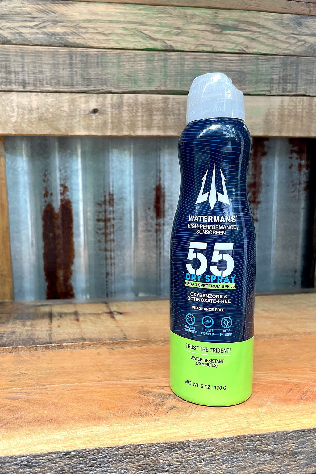 Watermans SPF 55 Dry Spray Sunscreen — Reef Safe, Fragrance-Free (Pack of 2)