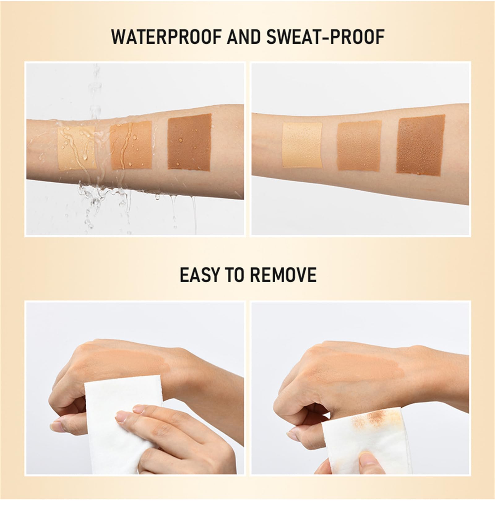 Waterproof Leg Makeup No Transfer – Vein & Scar Cover Up for Body, Tattoos & Varicose Veins – Long-Lasting Foundation for Black Skin (2#, 4oz)