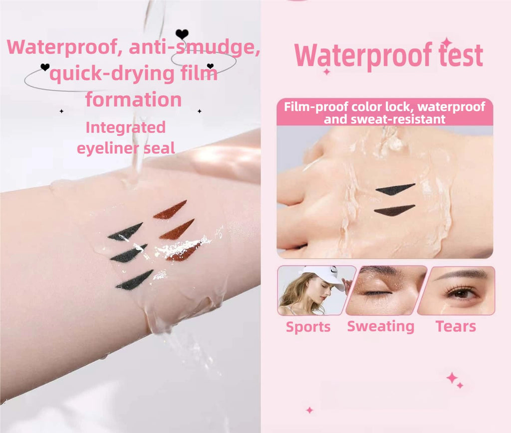 Eyeliner Stamp Gel Eyeliner Set – Double-Ended Winged Stamp, Foldable, Waterproof & Smudge-Proof for Beginners