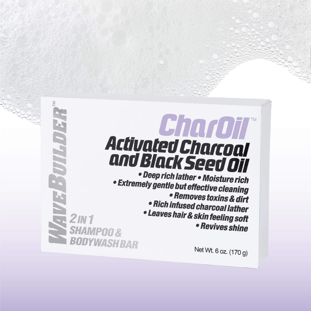 WaveBuilder CharOil 2-in-1 Shampoo & Bodywash Bar, 6 oz | WAVEBUILDER