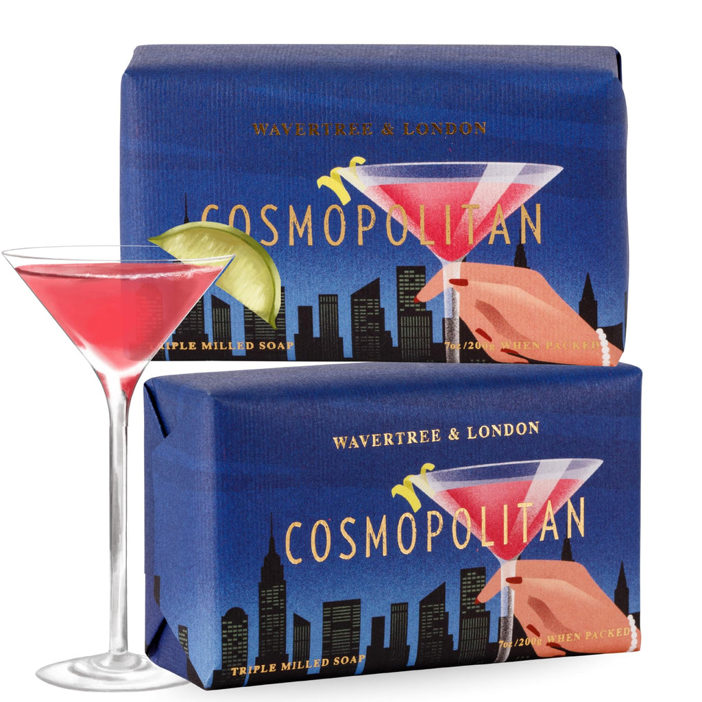 Wavertree & London Cosmopolitan Scented Natural Soap – 2 Bars (7oz) Triple-Milled with Shea Butter