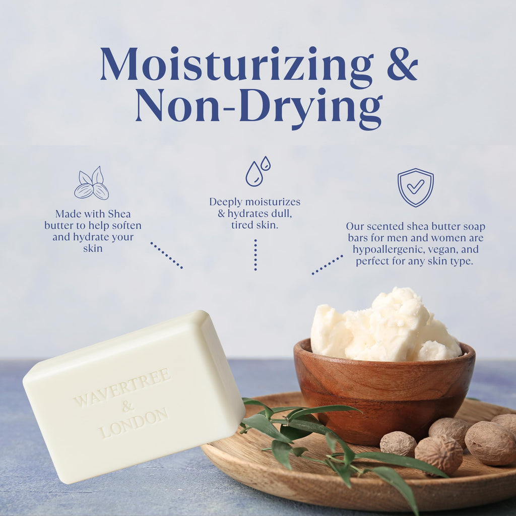 Wavertree & London Cosmopolitan Scented Natural Soap – 2 Bars (7oz) Triple-Milled with Shea Butter
