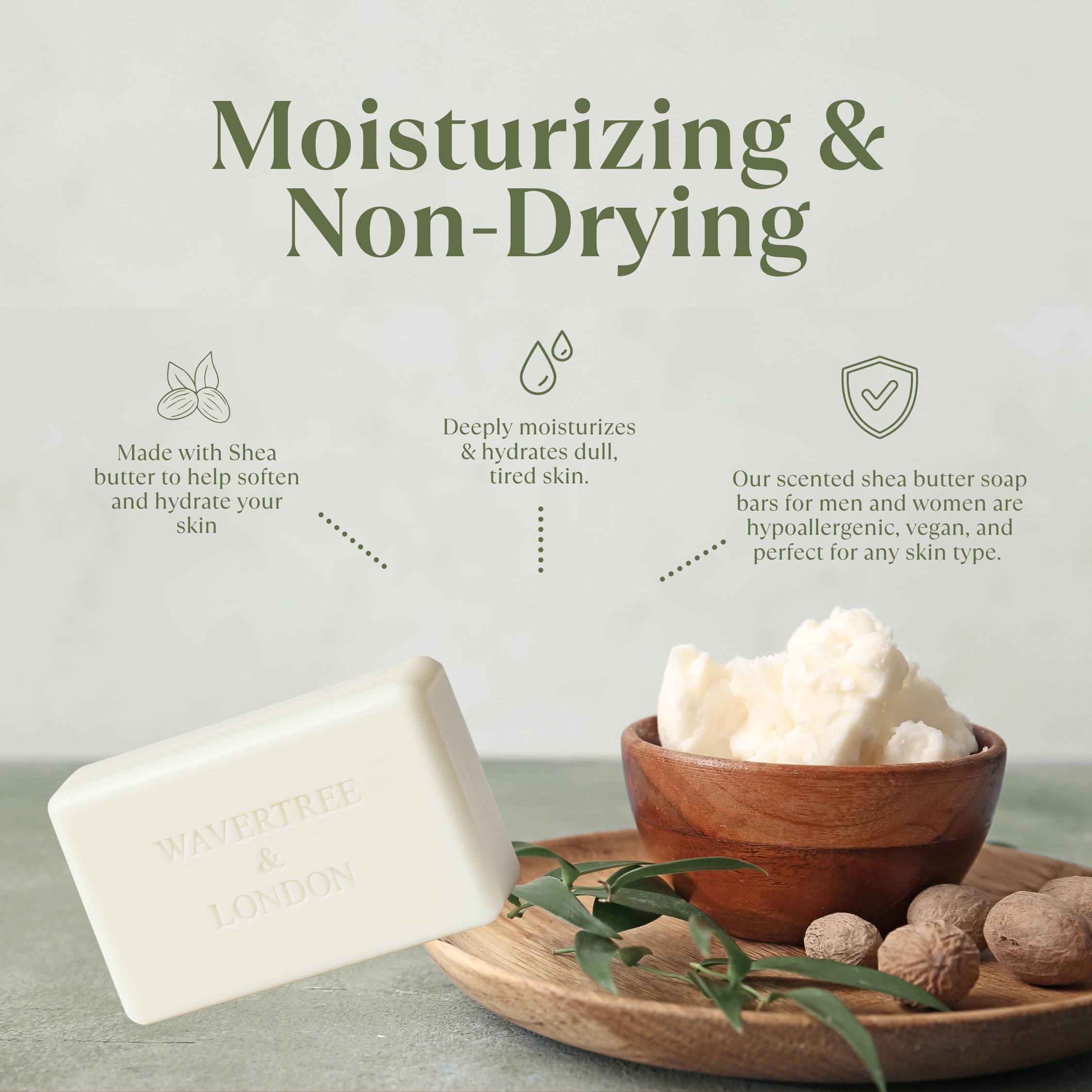 Wavertree & London Lemongrass & Lemon Myrtle Natural Soap – 2 Bars, 7oz