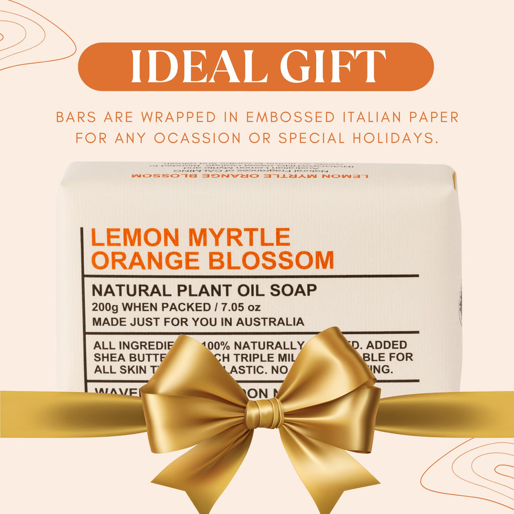 Wavertree & London Lemon Myrtle & Orange Blossom Natural Soap Bars, 2x7oz