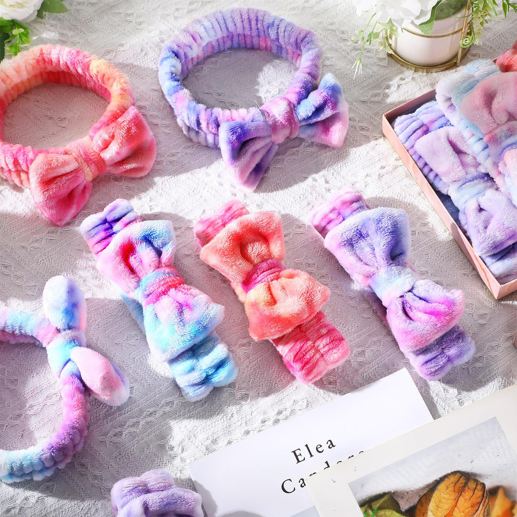 Wavyknot 25 Pcs Spa Headbands Bulk — Soft Coral Fleece Makeup Hairbands for Skincare & Makeup