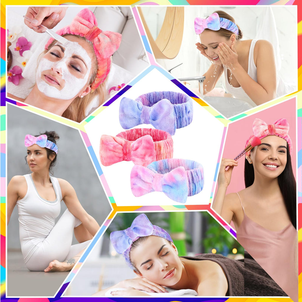 Wavyknot 25 Pcs Spa Headbands Bulk — Soft Coral Fleece Makeup Hairbands for Skincare & Makeup