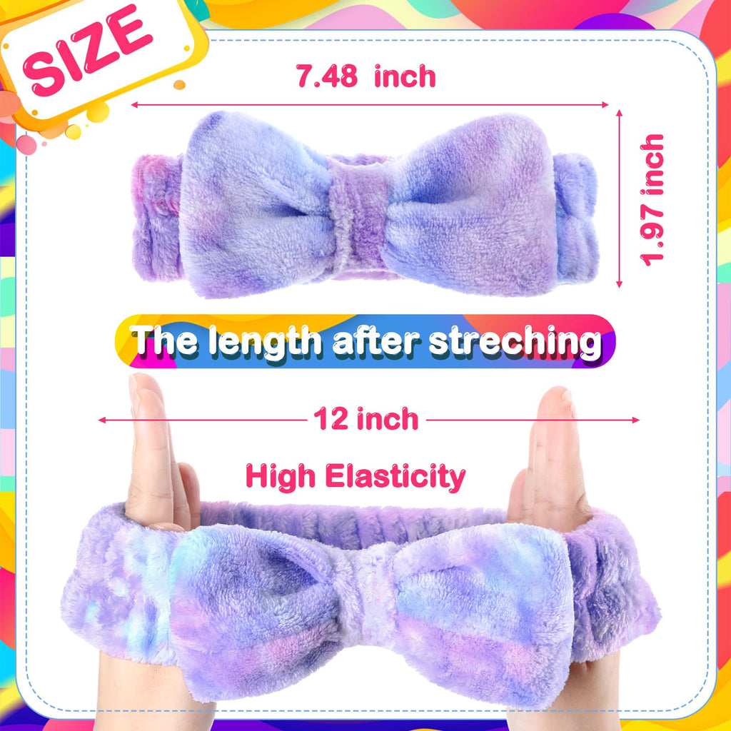 Wavyknot 25 Pcs Spa Headbands Bulk — Soft Coral Fleece Makeup Hairbands for Skincare & Makeup