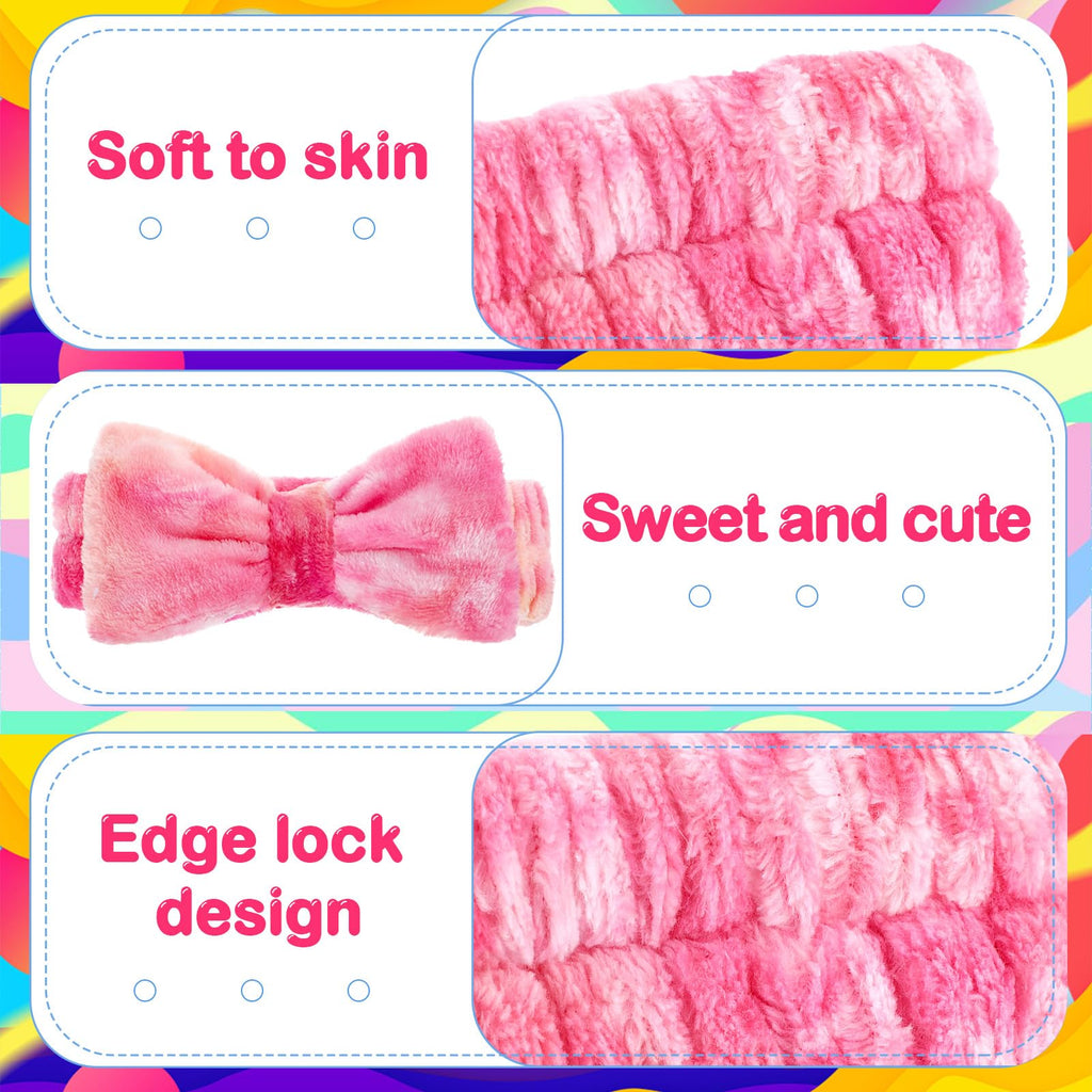 Wavyknot 25 Pcs Spa Headbands Bulk — Soft Coral Fleece Makeup Hairbands for Skincare & Makeup