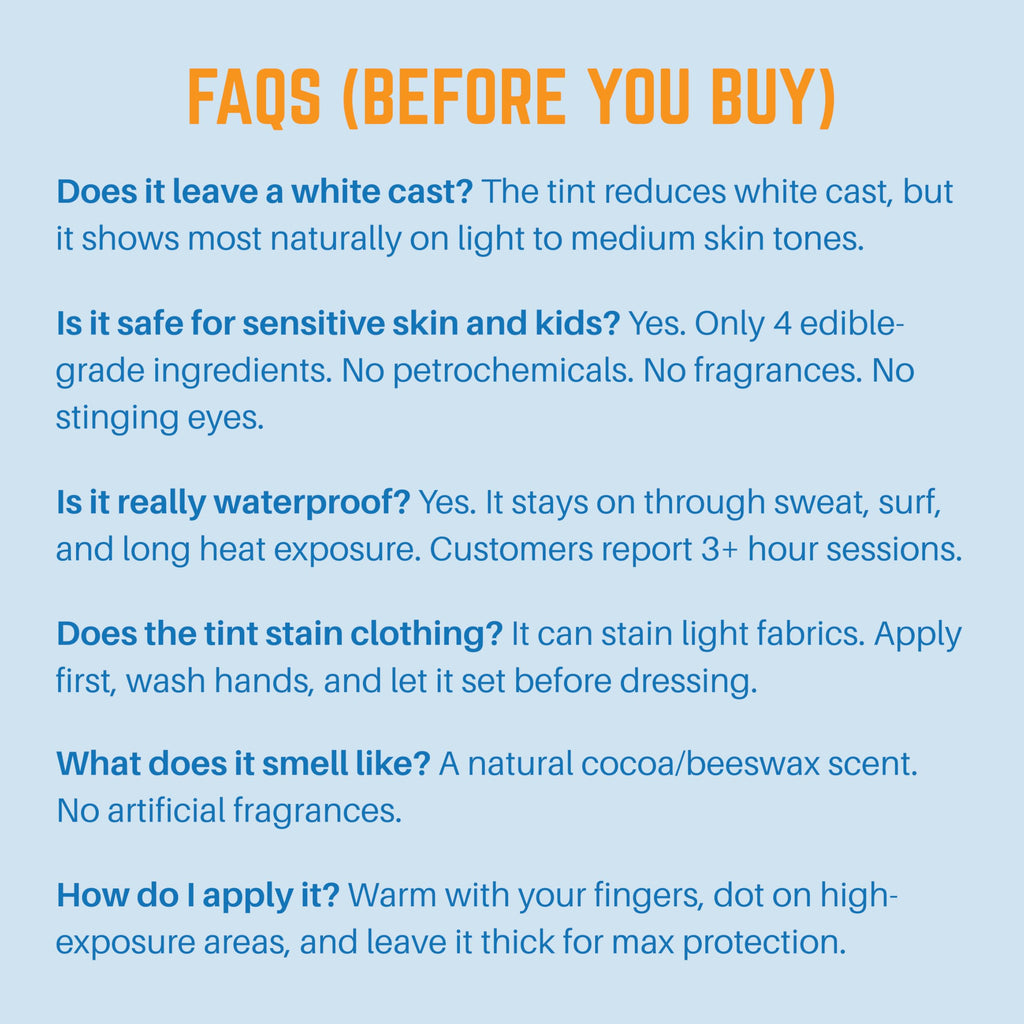Waxhead Tinted Zinc Oxide Surf Sunscreen SPF 30 for Face | 4-Ingredient Reef-Safe Zinc Paste (2oz Tin)