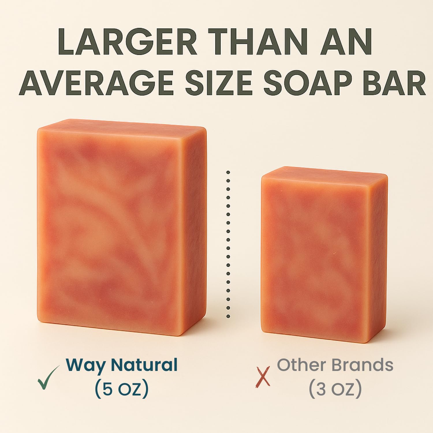 Way Natural Goat Milk Soap Bar Variety 3-Pack (5oz) – Lavender, Cherry Almond, Honey Oatmeal – Cold Process, Handmade USA