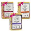 Way Natural Goat Milk Soap Bar Variety 3-Pack (5oz) – Lavender, Cherry Almond, Honey Oatmeal – Cold Process, Handmade USA