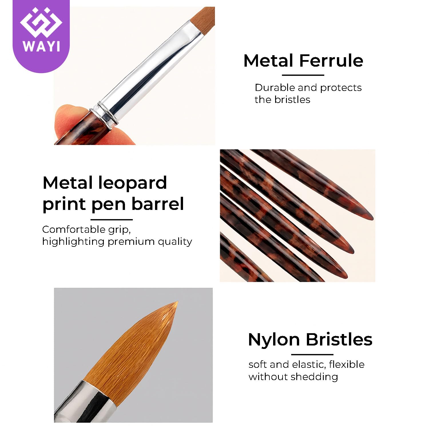 WAYI Professional Acrylic Nail Kit – 58ml Monomer, 4 Powders, 500 French Tips | Home Salon Quality
