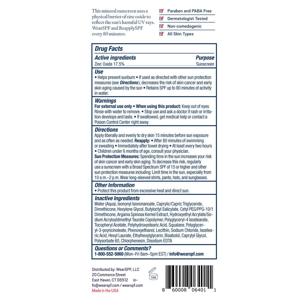 WearSPF 30 Mineral Sunscreen Lotion – Sweat & Water-Resistant SPF 30 (3-Pack)