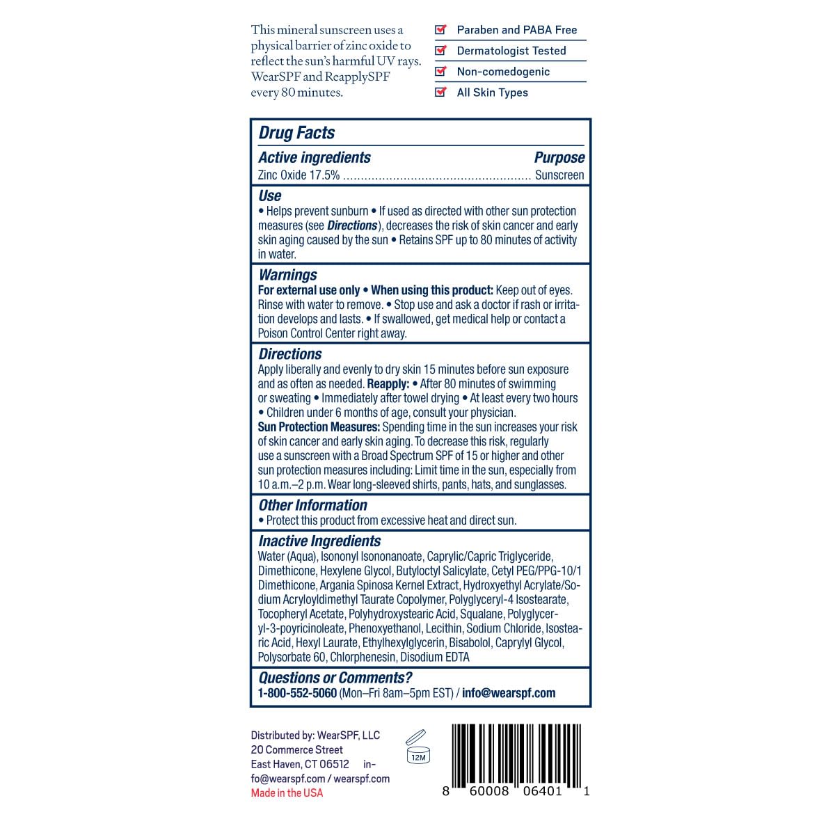 WearSPF 30 Mineral Sunscreen Lotion – Sweat & Water-Resistant SPF 30 (3-Pack)
