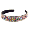 Wecoe Rhinestone Headband for Women – Crystal Bling Padded, Glitter Sparkle, Mixed Color