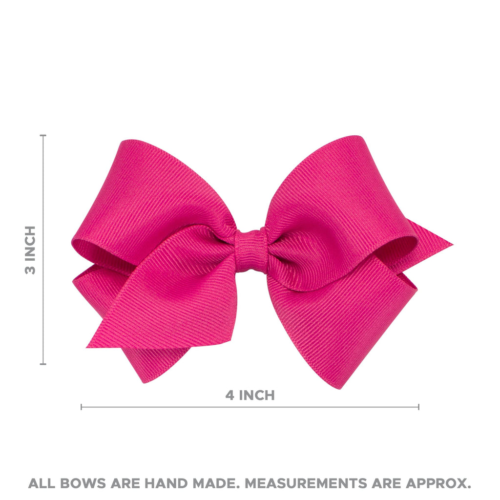 Wee Ones Girls' Classic Velvet Hair Bow on WeeStay No-Slip Clip - Small, Cardinal