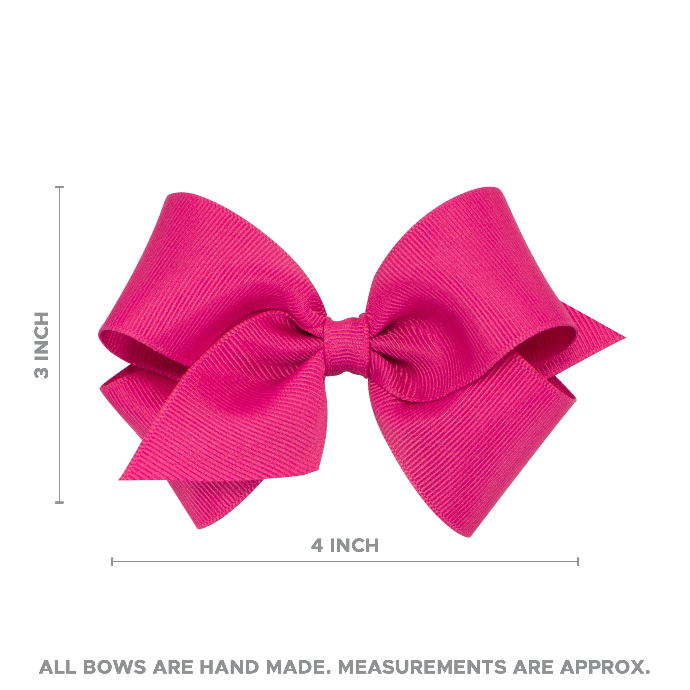 Wee Ones Girls' Classic Velvet Hair Bow on WeeStay No-Slip Clip - Small, Cardinal