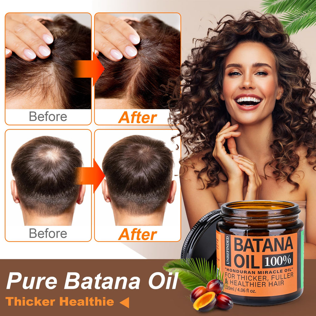 WEEMOTD Unrefined Batana Oil for Hair Growth – Honduran Batana Oil with Espresso Coffee Infusion, 4.06 fl oz