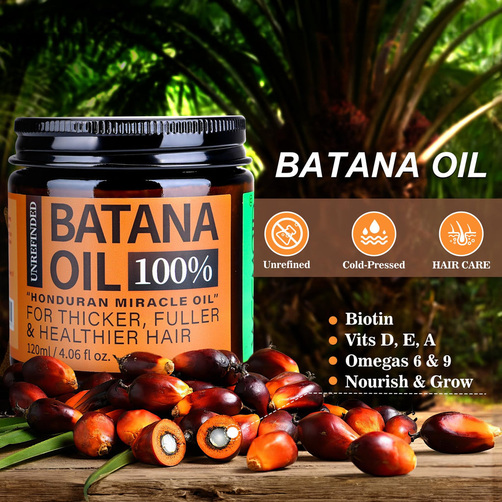 WEEMOTD Unrefined Batana Oil for Hair Growth – Honduran Batana Oil with Espresso Coffee Infusion, 4.06 fl oz