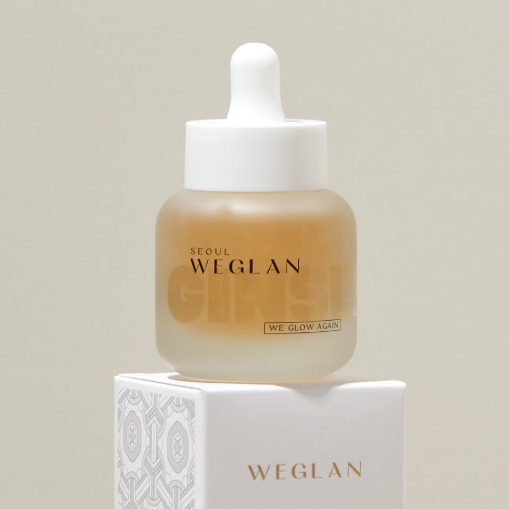 WEGLAN K-Ginseng Glow Ampoule – Hydrating Korean Serum with 6-Year Ginseng & B5