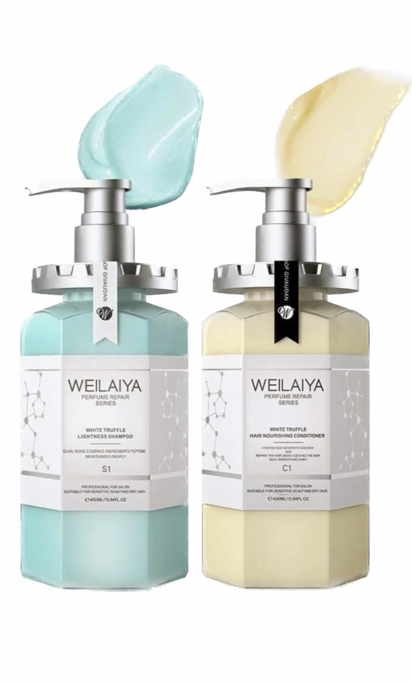 Weilaiya White Truffle Shampoo & Conditioner Duo (450mL) — Frizz Control, Repair & Nourishing