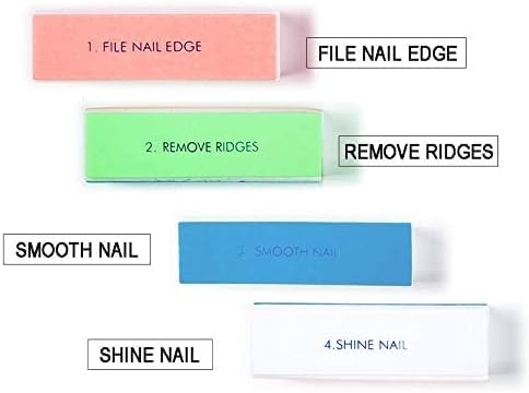 WEILUSI 4-Way Nail Buffer Block Kit – 6 Pack Nail Files & Buffers