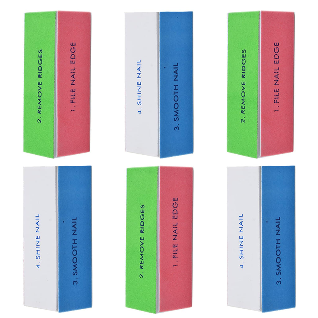 WEILUSI 4-Way Nail Buffer Block Kit – 6 Pack Nail Files & Buffers
