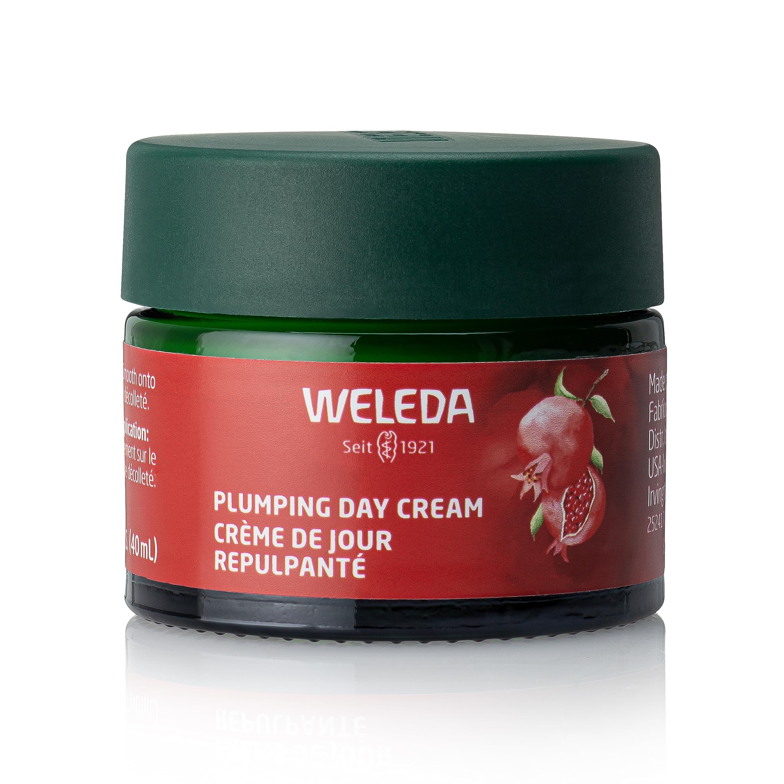 Weleda Face Care Plumping Day Cream – Pomegranate & Maca Root Peptides, 1.3 oz