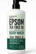 Wellbeing Spa Epsom Tea Tree Oil Body Wash – Tea Tree & Verbena, 32 oz (946 ml)