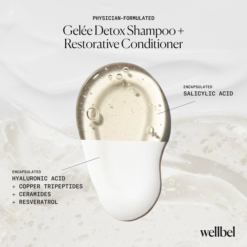 WELLBEL Detox + Restore Duo – Shampoo & Conditioner Set for Scalp Health, Hydration & Frizz Control