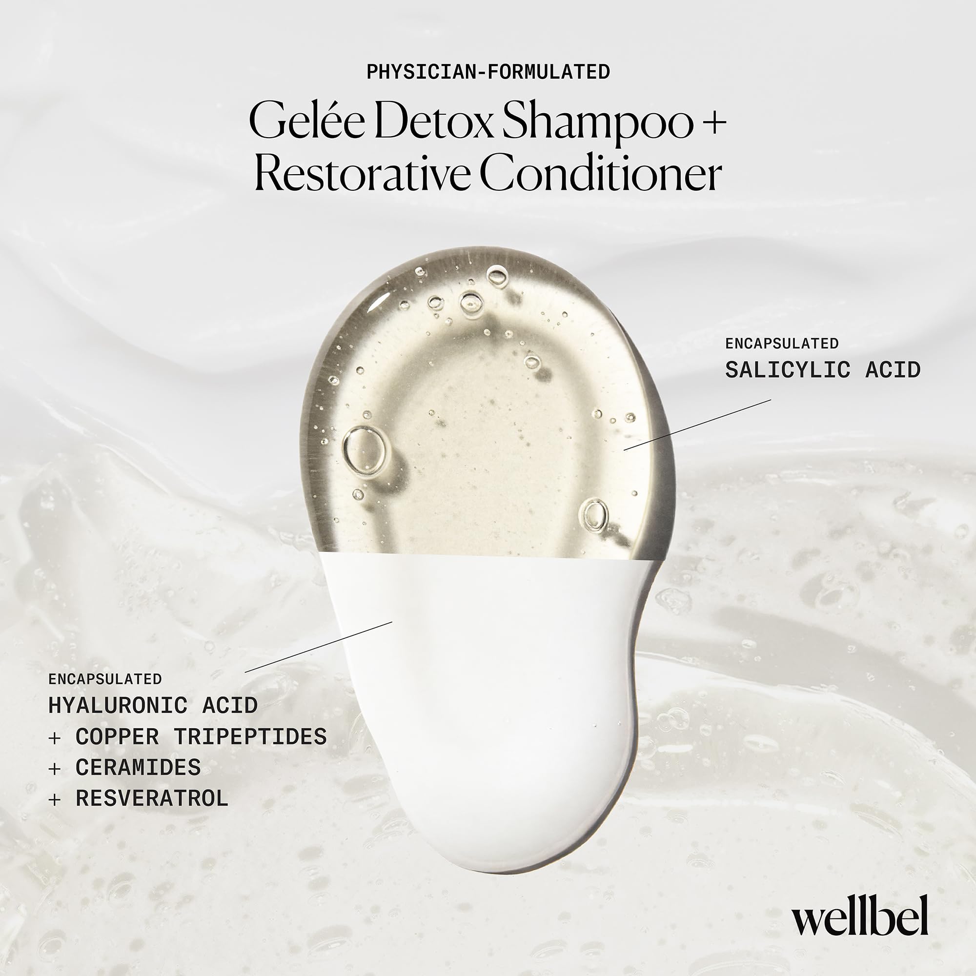 WELLBEL Detox + Restore Duo – Shampoo & Conditioner Set for Scalp Health, Hydration & Frizz Control