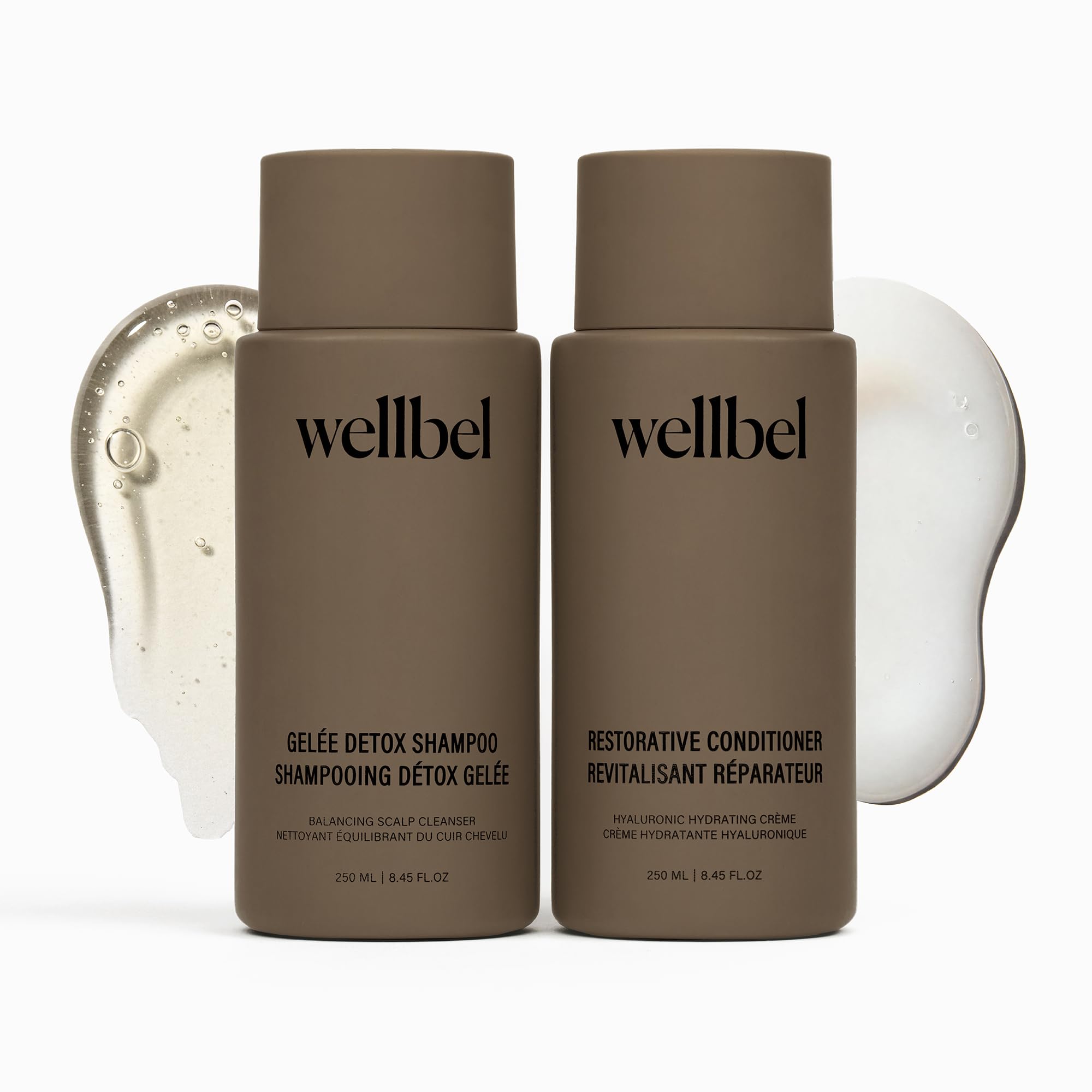 WELLBEL Detox + Restore Duo – Shampoo & Conditioner Set for Scalp Health, Hydration & Frizz Control