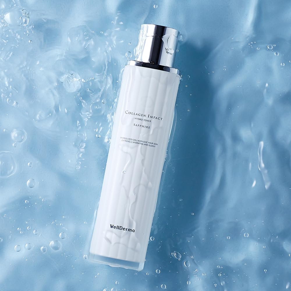 WellDerma Sapphire Collagen Impact Hydro Toner – Hydrating Niacinamide Toner, 100 mL