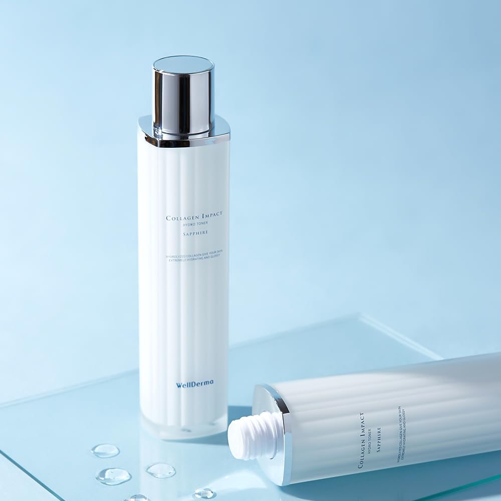 WellDerma Sapphire Collagen Impact Hydro Toner – Hydrating Niacinamide Toner, 100 mL