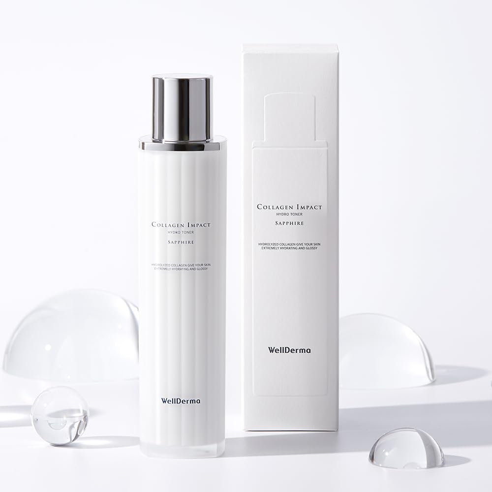 WellDerma Sapphire Collagen Impact Hydro Toner – Hydrating Niacinamide Toner, 100 mL