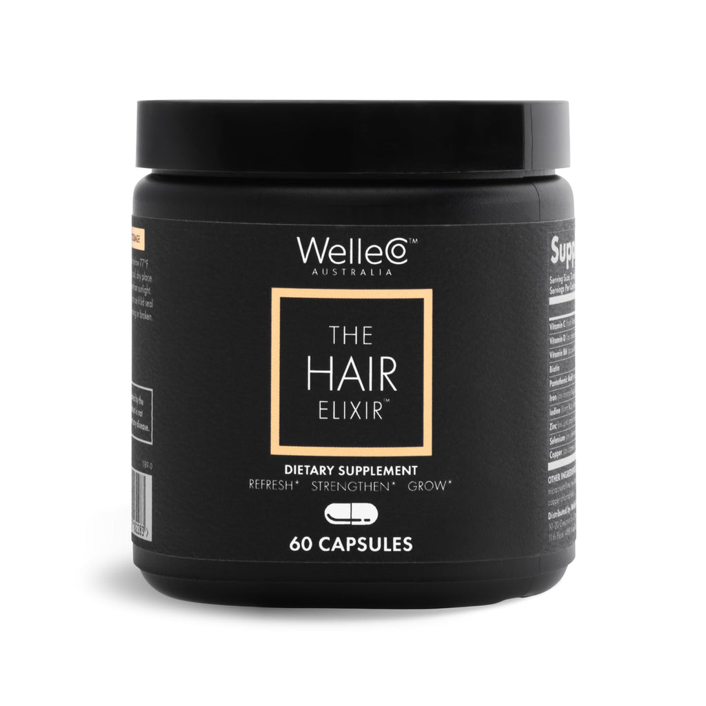 WelleCo The Hair Elixir – Vegan Hair Care Supplement for Growth & Thickness | 60 Capsules