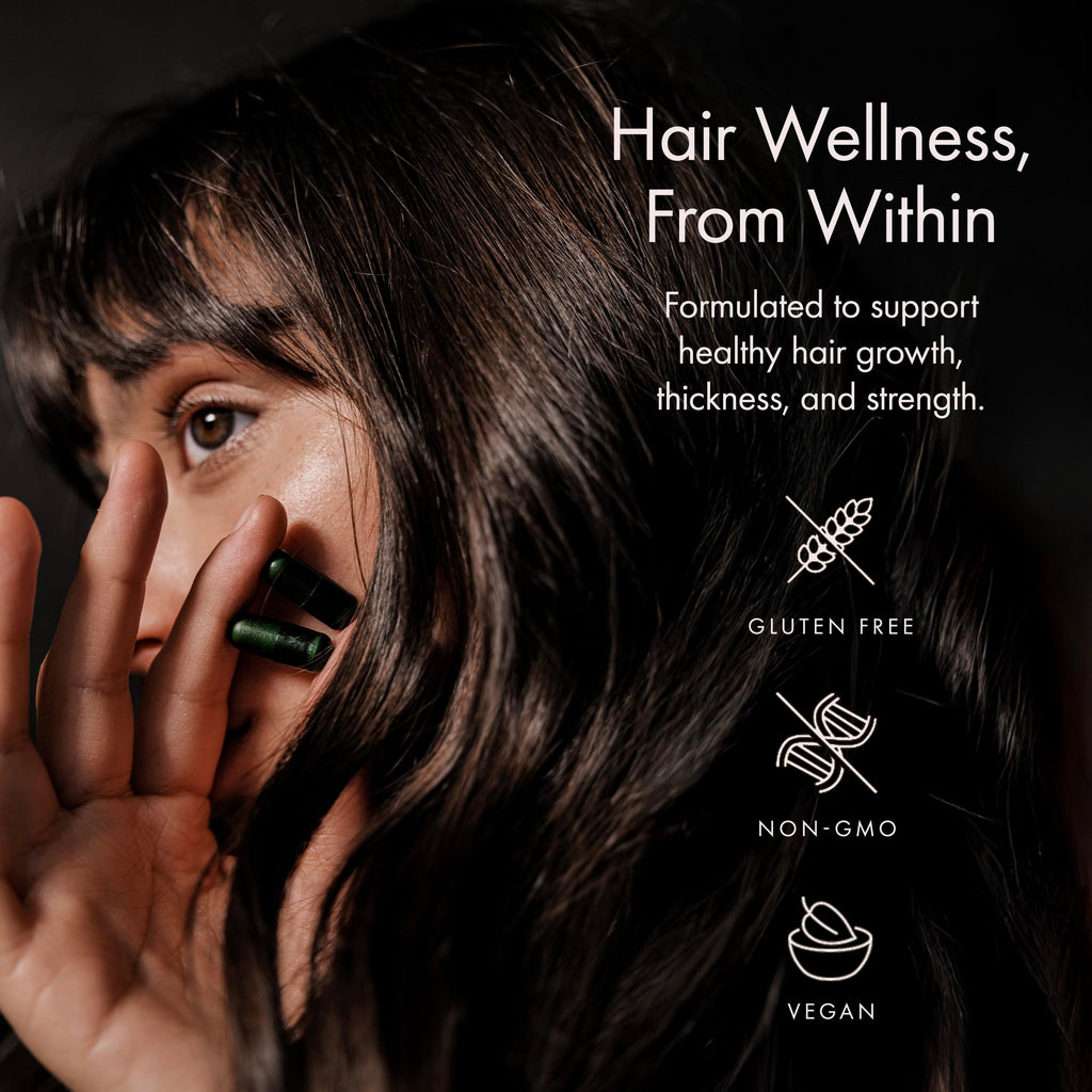 WelleCo The Hair Elixir – Vegan Hair Care Supplement for Growth & Thickness | 60 Capsules