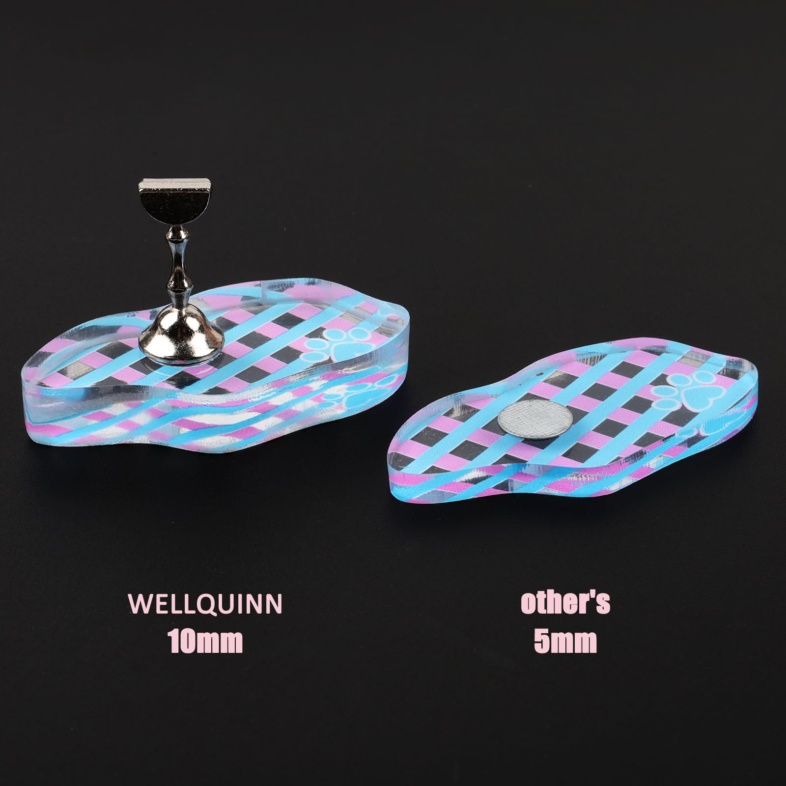 Wellquinn Nail Stand for Press On Nails – Checkerboard Magnetic Display