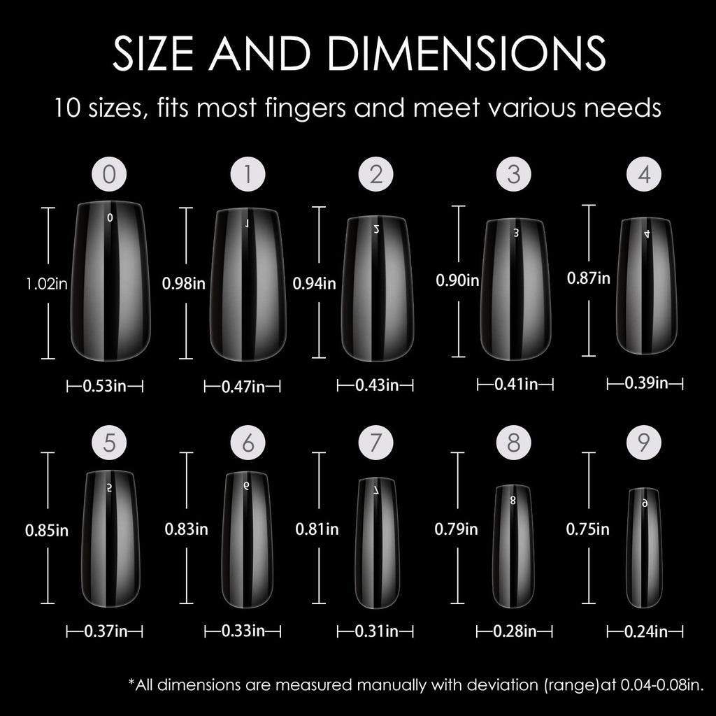 Wellquinn Short Square Nail Tips – 360pcs Full-Cover Gel Extensions for DIY French Manicure